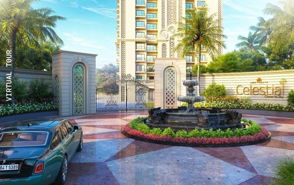 Abhyudaya Celestial entrance gate and fountain court, Shalimar One World Township Lucknow