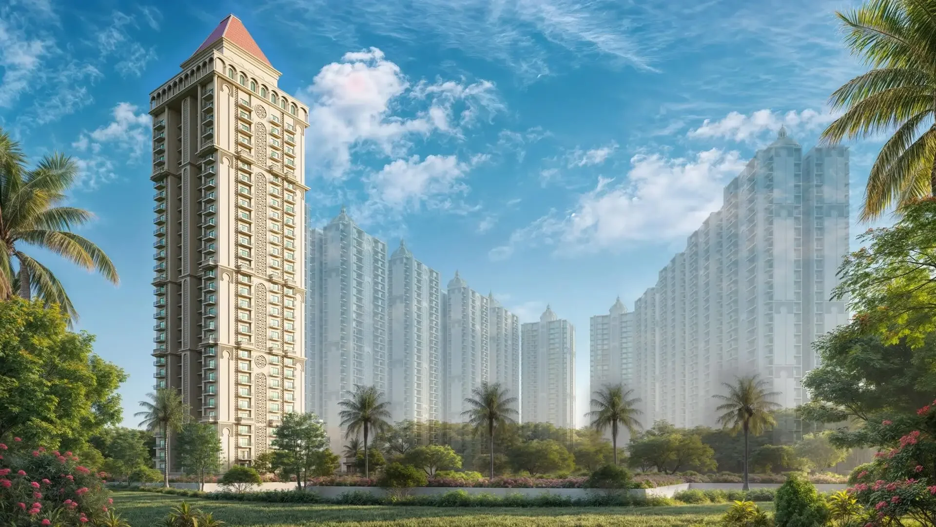 Abhyudaya Celestial tower against the Lucknow skyline